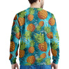 Blue Tropical Hawaiian Pineapple Print Men's Sweatshirt-grizzshop