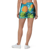 Blue Tropical Hawaiian Pineapple Print Mini Skirt-grizzshop