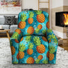 Blue Tropical Hawaiian Pineapple Print Recliner Cover-grizzshop