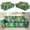 Blue Tropical Hawaiian Pineapple Print Sofa Cover-grizzshop