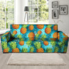 Blue Tropical Hawaiian Pineapple Print Sofa Cover-grizzshop