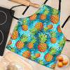 Blue Tropical Hawaiian Pineapple Print Women's Apron-grizzshop