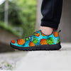 Blue Tropical Hawaiian Pineapple Print Women's Sneakers-grizzshop