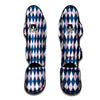 Blue White And Pink Argyle Print Pattern Muay Thai Shin Guards-grizzshop