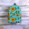 Blue Zigzag Sunflower Backpack-grizzshop