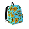 Blue Zigzag Sunflower Backpack-grizzshop