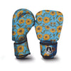 Blue Zigzag Sunflower Boxing Gloves-grizzshop