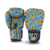 Blue Zigzag Sunflower Boxing Gloves-grizzshop