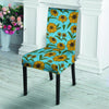 Blue Zigzag Sunflower Chair Cover-grizzshop