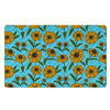 Blue Zigzag Sunflower Door Mat-grizzshop