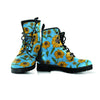 Blue Zigzag Sunflower Men's Boots-grizzshop