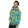 Blue Zigzag Sunflower Men's Hoodie-grizzshop