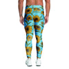 Blue Zigzag Sunflower Men's Leggings-grizzshop