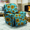 Blue Zigzag Sunflower Recliner Cover-grizzshop