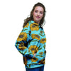 Blue Zigzag Sunflower Women's Hoodie-grizzshop