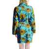 Blue Zigzag Sunflower Women's Robe-grizzshop