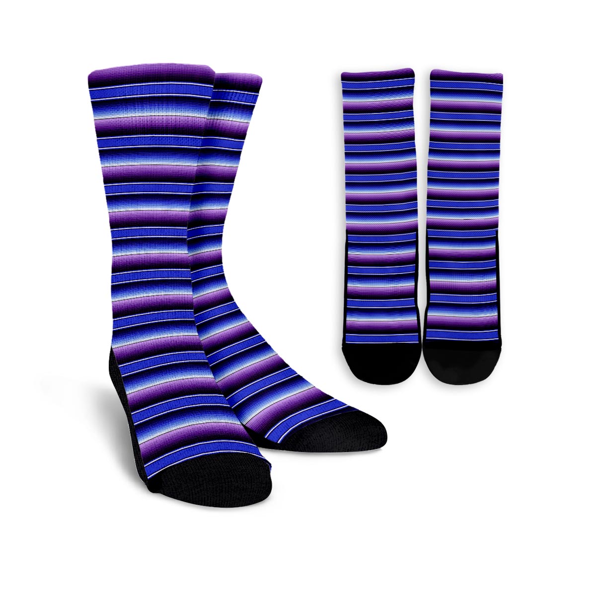 Blue And Purple Mexican Baja Unisex Socks-grizzshop