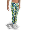 Blueberry And Daisy Print Pattern Men's Leggings-grizzshop