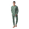 Blueberry And Daisy Print Pattern Men's Pajamas-grizzshop