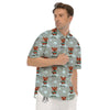 Boar And Cloud Print Pattern Men's Short Sleeve Shirts-grizzshop