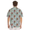 Boar And Cloud Print Pattern Men's Short Sleeve Shirts-grizzshop