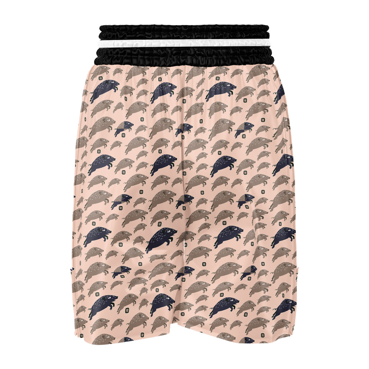 Boar Jumping Print Pattern Boxing Shorts-grizzshop