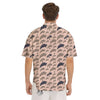 Boar Jumping Print Pattern Men's Short Sleeve Shirts-grizzshop