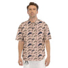 Boar Jumping Print Pattern Men's Short Sleeve Shirts-grizzshop