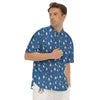 Boat Drawing Print Pattern Men's Short Sleeve Shirts-grizzshop