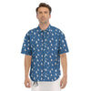 Boat Drawing Print Pattern Men's Short Sleeve Shirts-grizzshop