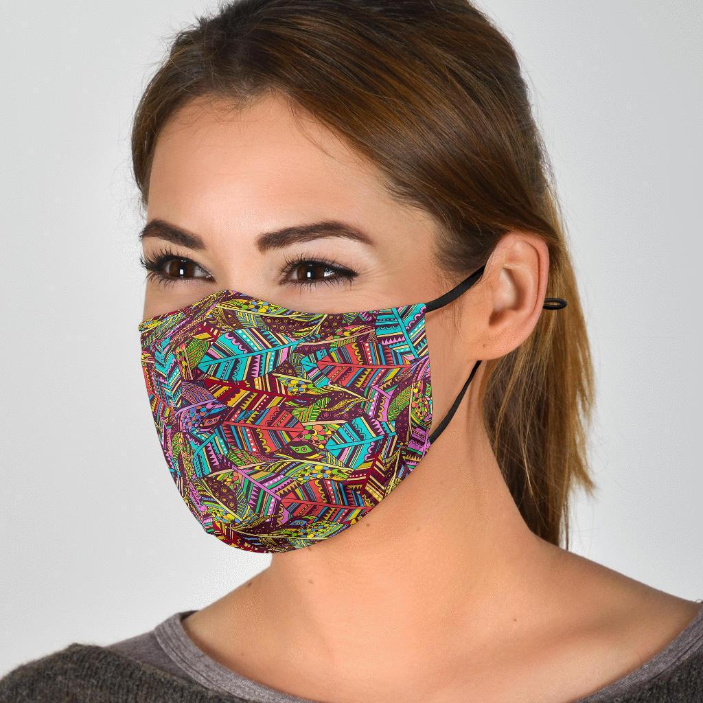 Bohemian Boho Pattern Print Face Mask-grizzshop