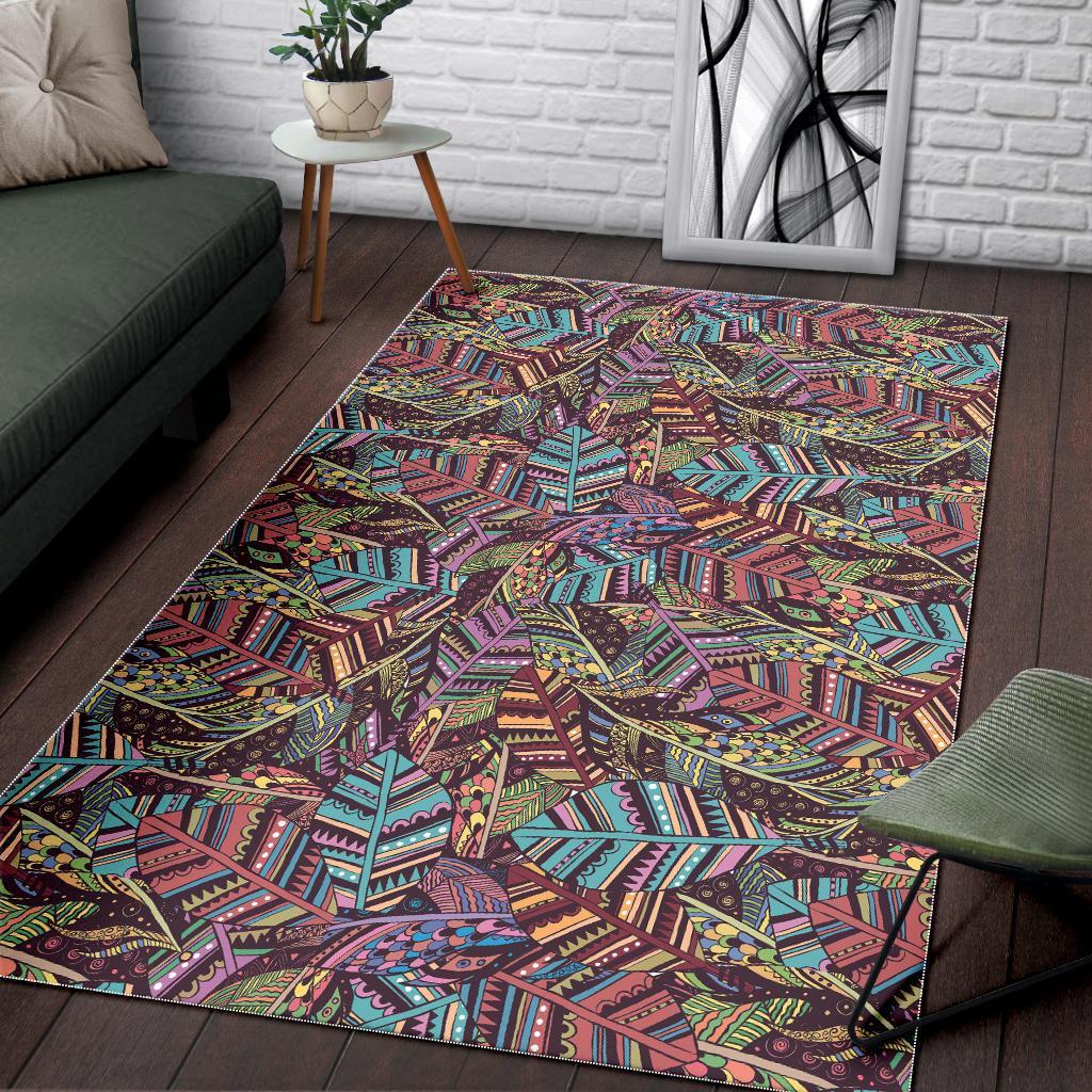 Bohemian Boho Pattern Print Floor Mat-grizzshop