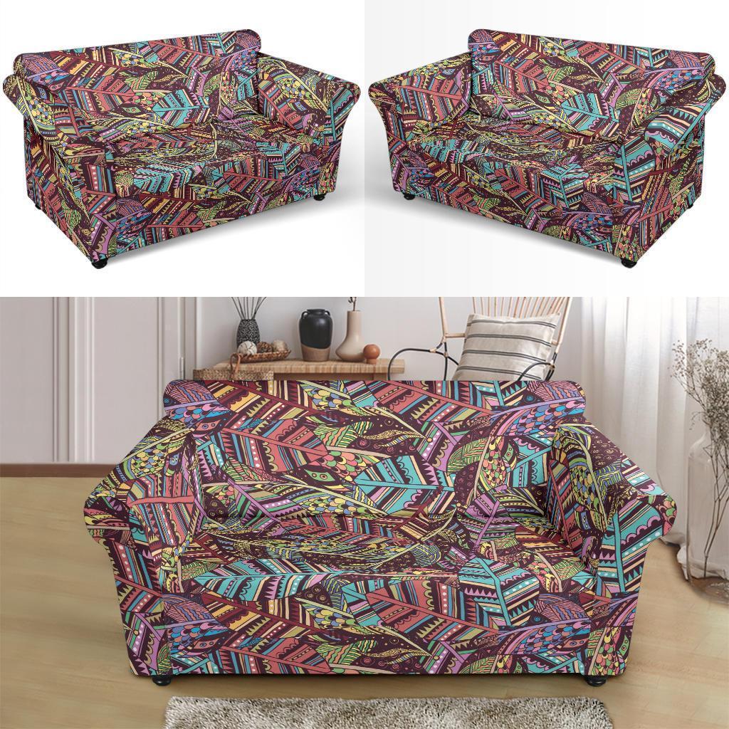 Bohemian Boho Pattern Print Loveseat Cover-grizzshop