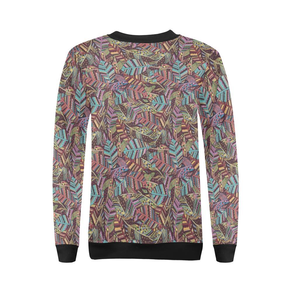 Bohemian Boho Pattern Print Women Crewneck Sweatshirt-grizzshop