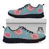 Bohemian Mandala Pink And Teal Print Pattern Black Sneaker-grizzshop