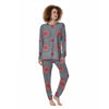 Bohemian Mandala Pink And Teal Print Pattern Women's Pajamas-grizzshop