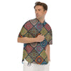 Bohemian Mandala Retro Print Pattern Men's Short Sleeve Shirts-grizzshop