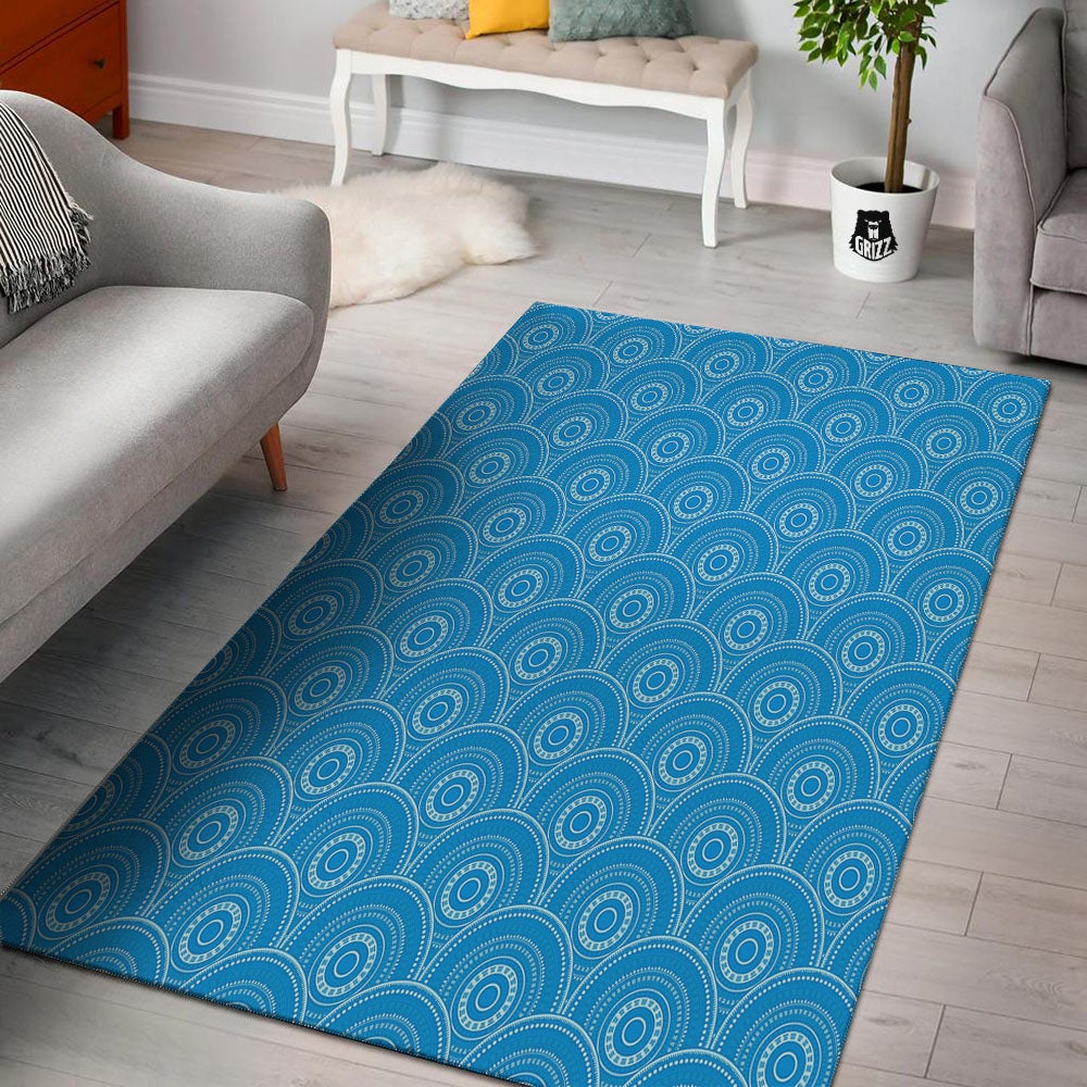 Bohemian Mandala Waves Print Pattern Floor Mat-grizzshop