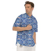 Bohemian Native Tribal Print Pattern Men's Short Sleeve Shirts-grizzshop