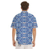 Bohemian Native Tribal Print Pattern Men's Short Sleeve Shirts-grizzshop