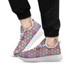 Bohemian Oriental Mandala Print Pattern White Athletic Shoes-grizzshop