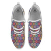 Bohemian Oriental Mandala Print Pattern White Athletic Shoes-grizzshop