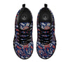 Bohemian Paisley Floral Print Pattern Black Sneaker-grizzshop