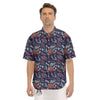 Bohemian Paisley Floral Print Pattern Men's Short Sleeve Shirts-grizzshop