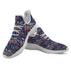 Bohemian Paisley Floral Print Pattern White Athletic Shoes-grizzshop