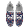 Bohemian Paisley Floral Print Pattern White Athletic Shoes-grizzshop