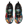 Bohemian Patchwork Mandala Print Pattern Black Sneaker-grizzshop