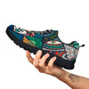 Bohemian Patchwork Mandala Print Pattern Black Sneaker-grizzshop