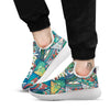 Bohemian Patchwork Mandala Print Pattern White Athletic Shoes-grizzshop