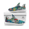 Bohemian Patchwork Mandala Print Pattern White Athletic Shoes-grizzshop